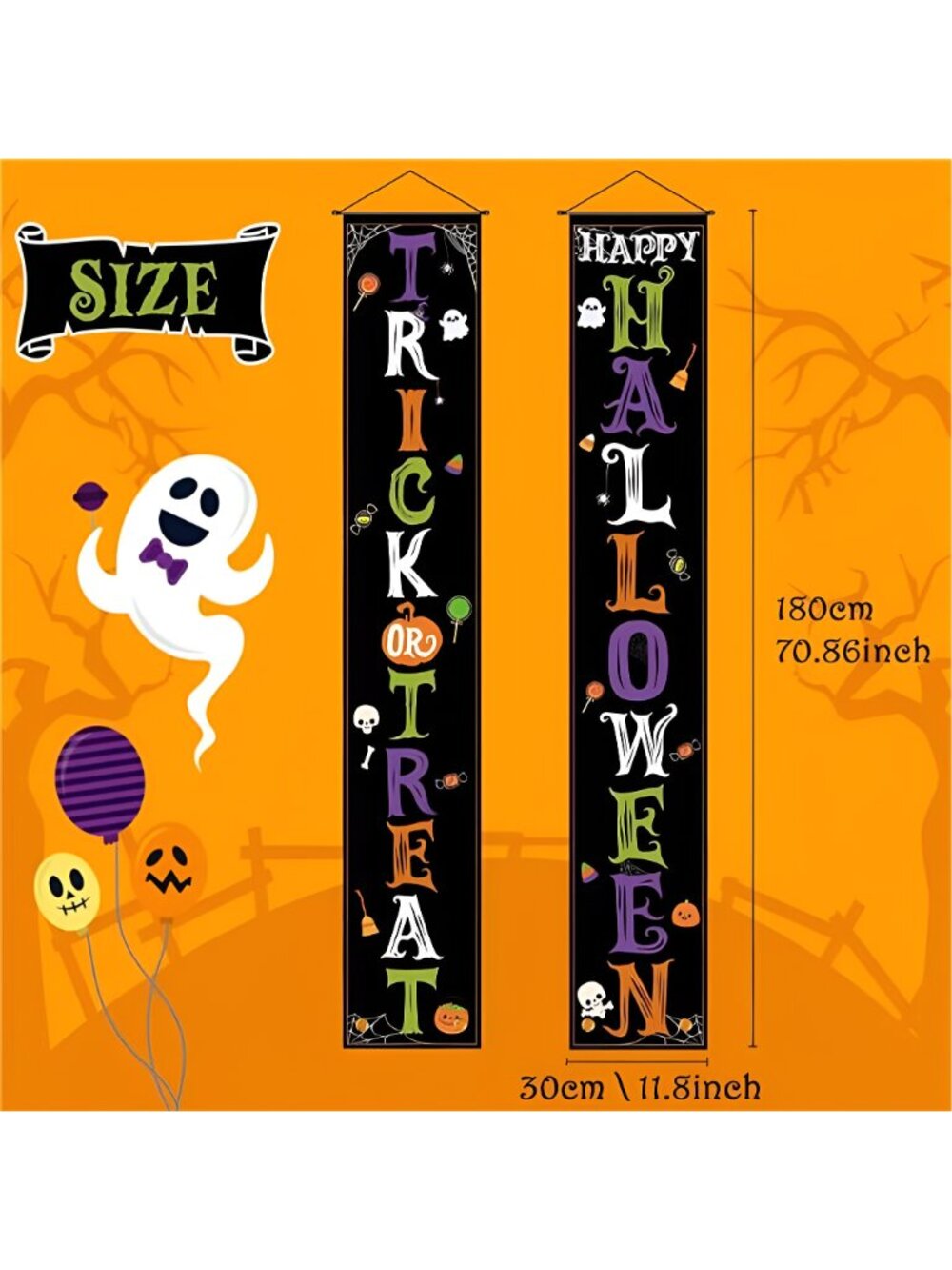 Halloween Party Decoration Favors Supplies for Birthday Hanging Backdrop Garland - Picture 2 of 7